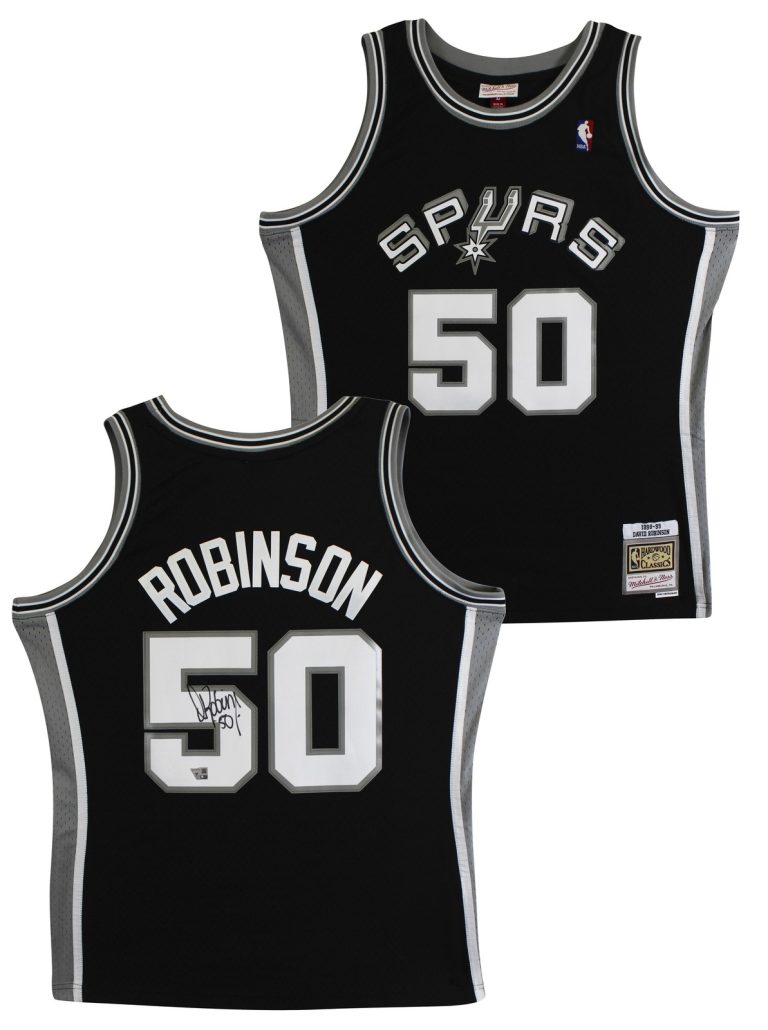 Spurs David Robinson Signed Black 1998-99 M&N Swingman HWC Jersey Fanatics
