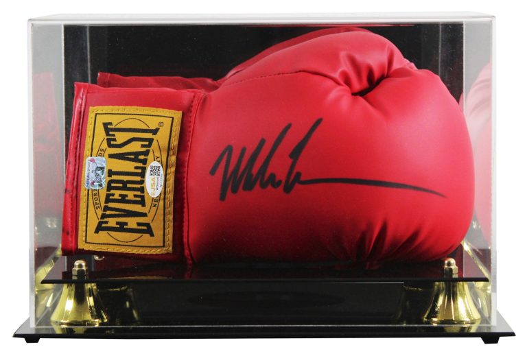 Mike Tyson Signed Right Hand Red Everlast Boxing Glove W/ Case JSA Witness