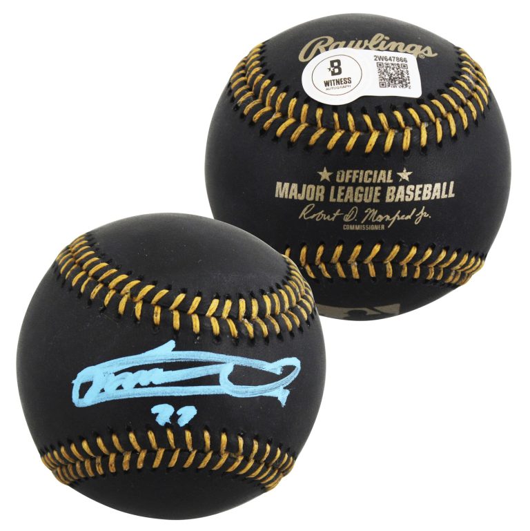Blue Jays Vladimir Guerrero Jr. Authentic Signed Black OML Baseball BAS Witness