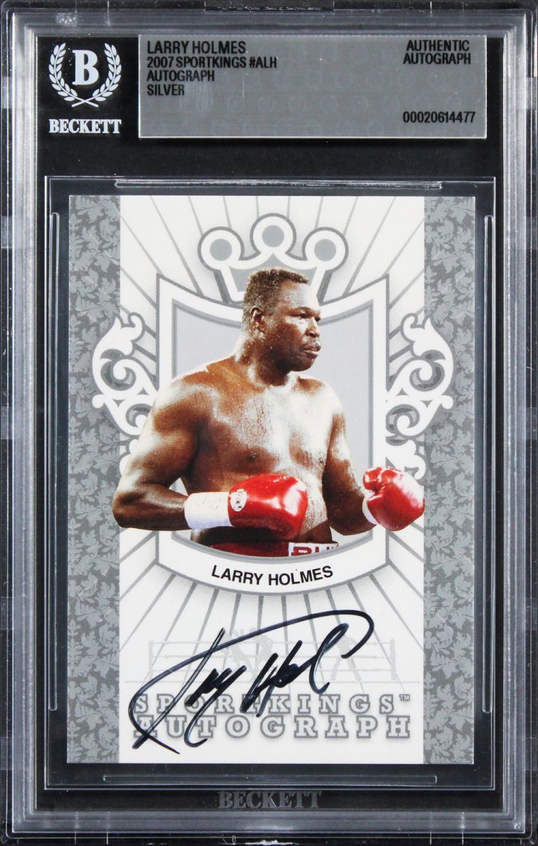 Larry Holmes Authentic Signed 2007 Sportkings Auto Silver #ALH Card BAS Slabbed