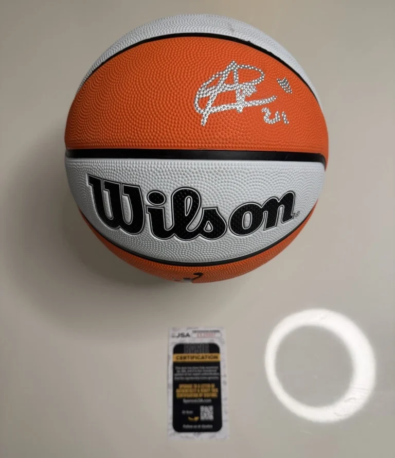 Aaliyah Edwards Connecticut Sun Autographed Wilson Basketball JSA COA