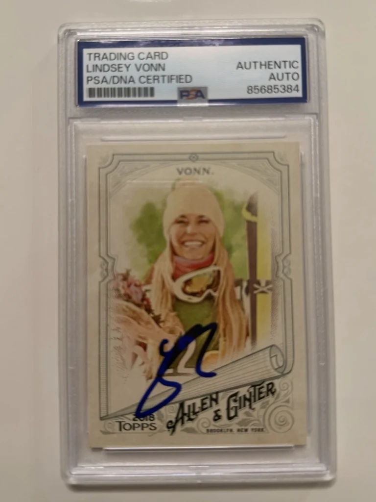 Lindsey Vonn Autographed 2018 Topps Allen & Ginter Card Olympics PSA/DNA COA