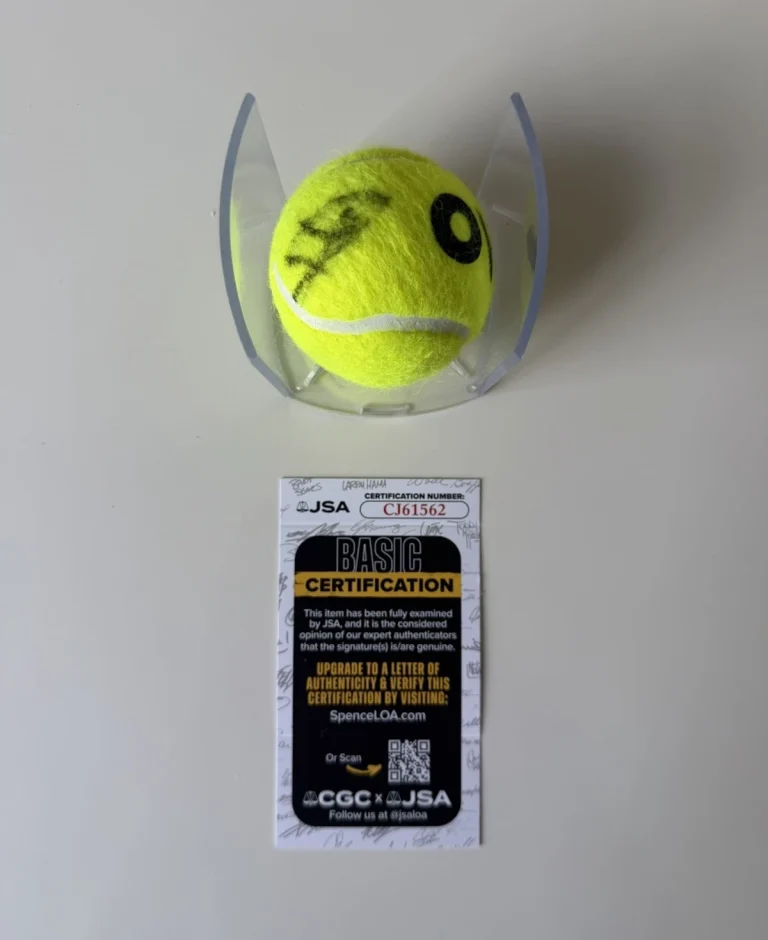 Jannik Sinner Autographed Australian Open Tennis Ball Star JSA COA