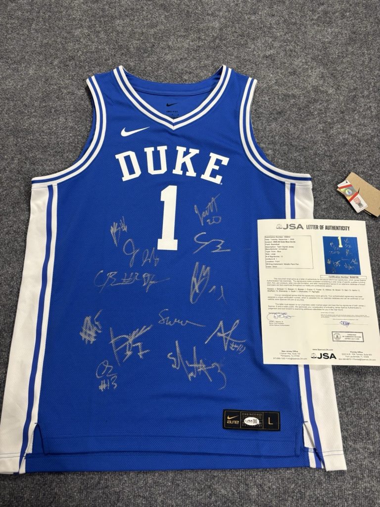 2025-2026 Duke Blue Devils Team Signed by 13 Nike Jersey. Boozer Twins. JSA Loa