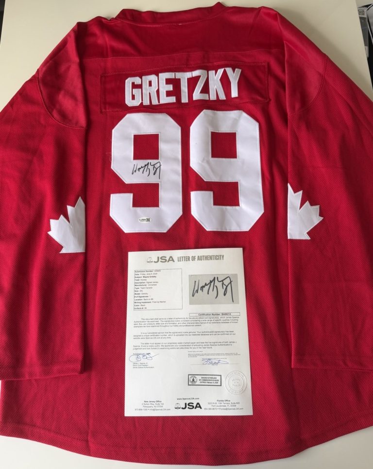 Wayne Gretzky Canada Autographed Hockey Jersey Oilers Legend NHL JSA LOA COA