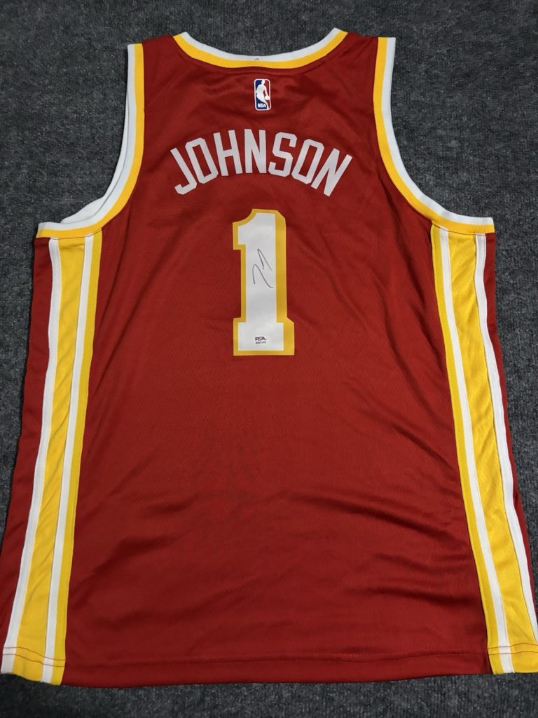 JALEN JOHNSON signed autographed ATLANTA HAWKS Jersey. Psa Coa. All Star
