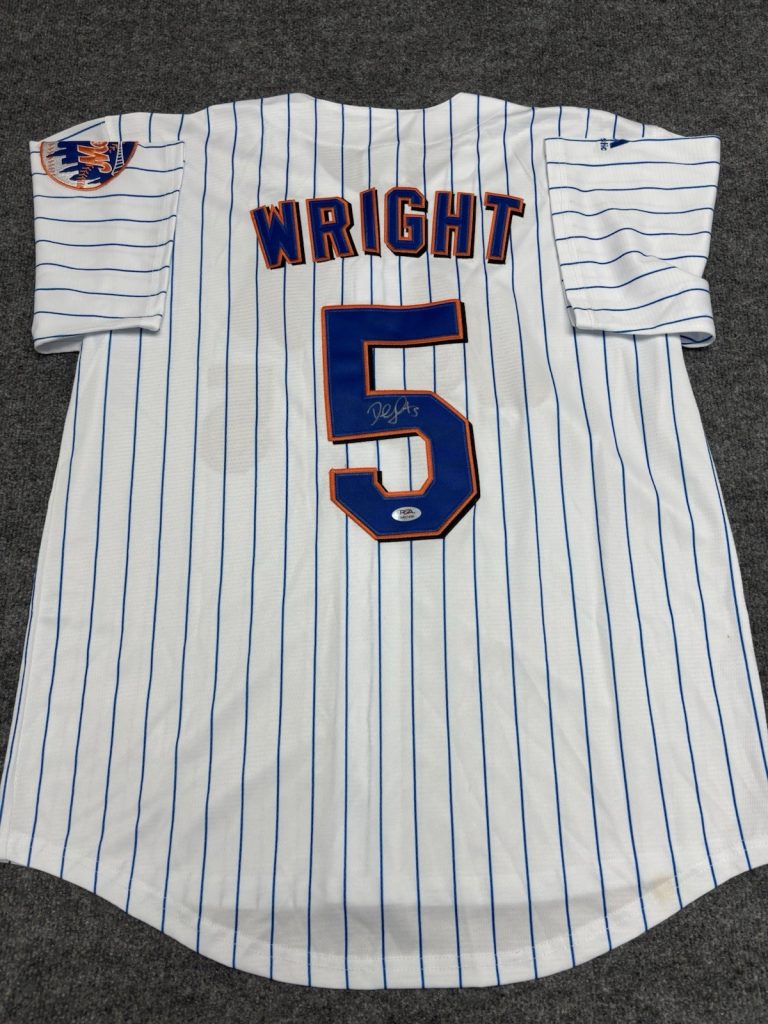David Wright Signed Autographed New York Mets Jersey Psa