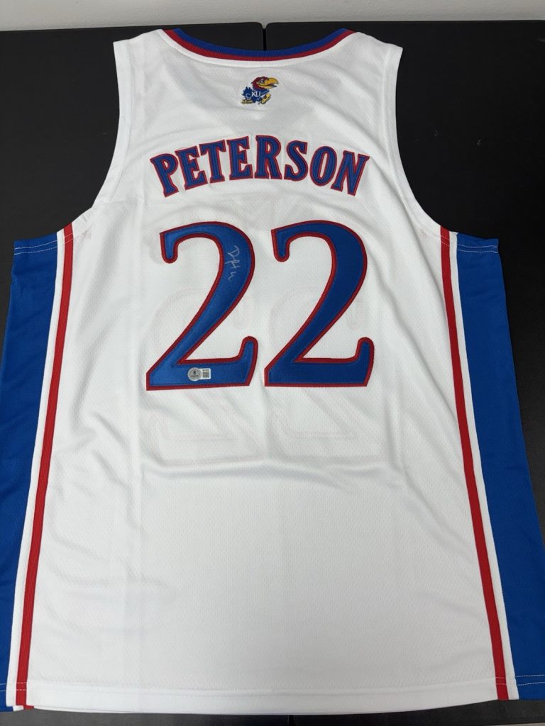 Darryn Peterson Signed Autographed Kansas Jayhawks Jersey #22 ~ Beckett Coa