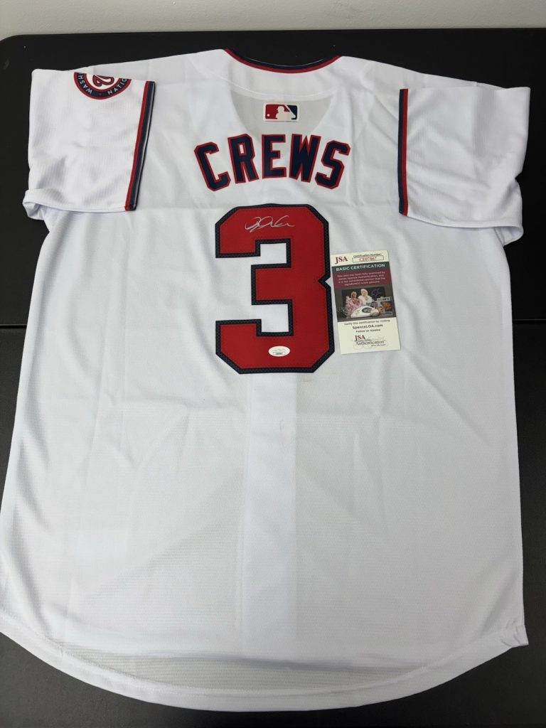 Dylan Crews Washington Nationals Autographed Signed Jersey. JSA Coa