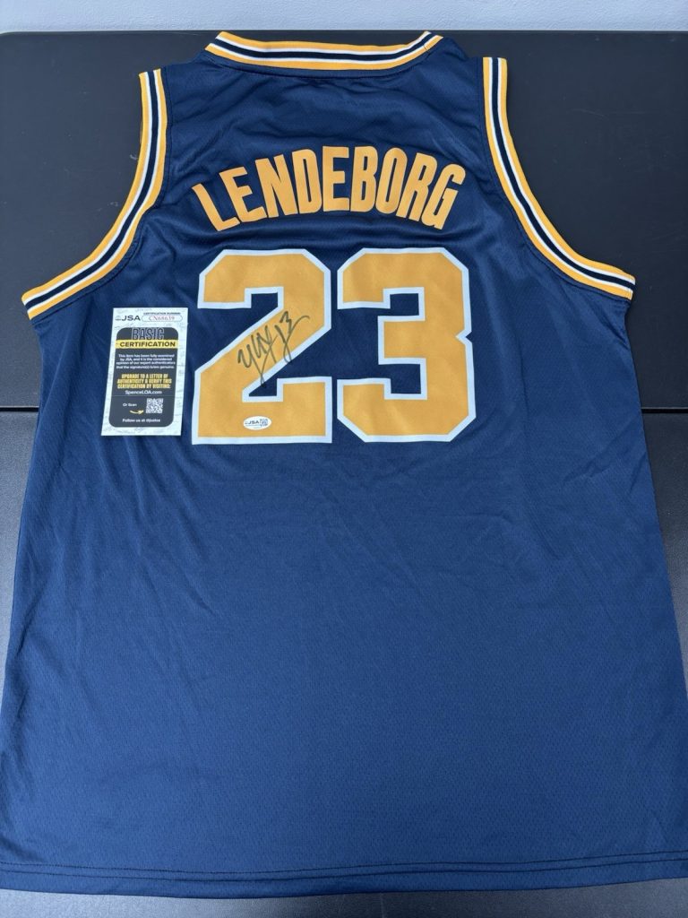 YAXEL LENDEBORG signed autographed MICHIGAN WOLVERINES Jersey. Jsa Coa . Champs!