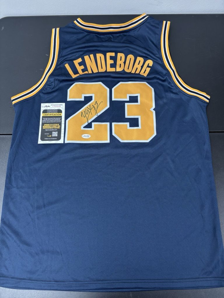 YAXEL LENDEBORG signed autographed MICHIGAN WOLVERINES Jersey. Jsa Coa . Champs!