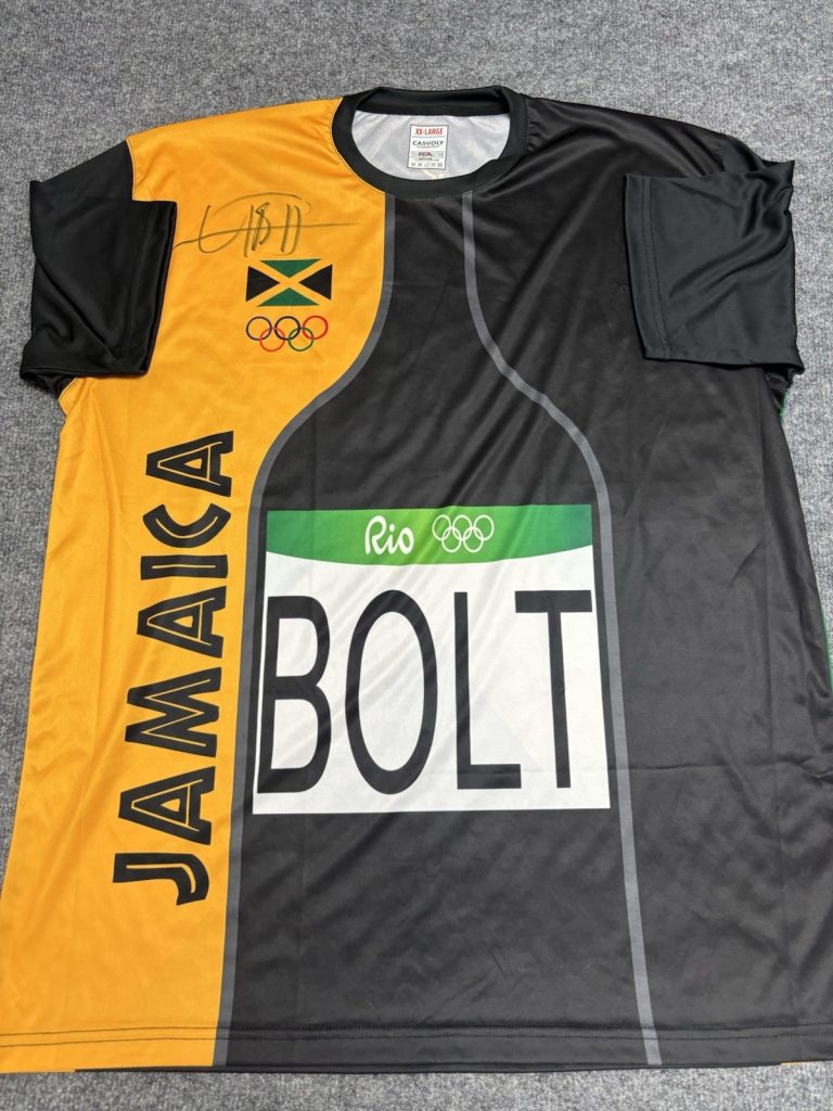 Usain Bolt Signed Autographed Rio Olympics Jersey PSA COA Jamaican Legend