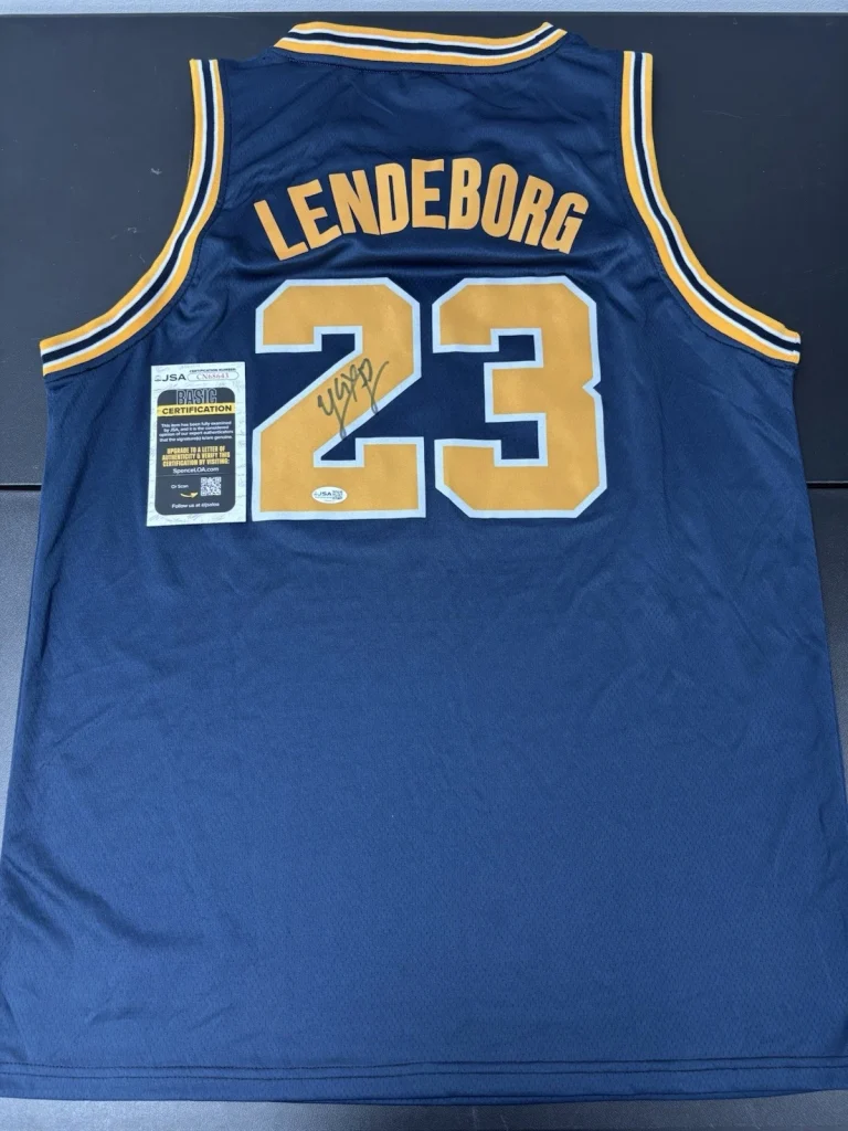 YAXEL LENDEBORG signed autographed MICHIGAN WOLVERINES Jersey. Jsa Coa . Champs!