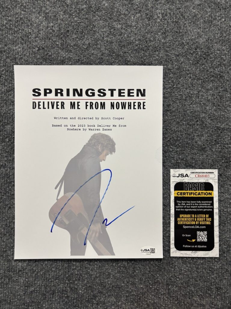Jeremy Allen White Signed FullScript Springsteen Deliver Me from Nowhere Jsa Coa