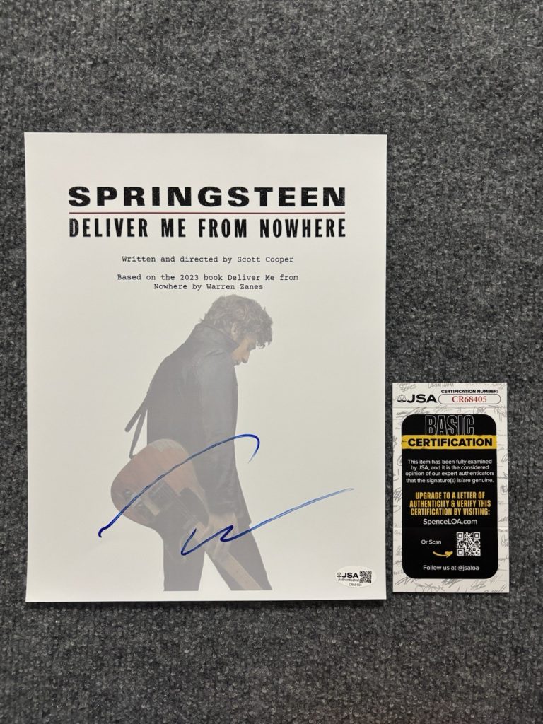 Jeremy Allen White Signed FullScript Springsteen Deliver Me from Nowhere Jsa Coa
