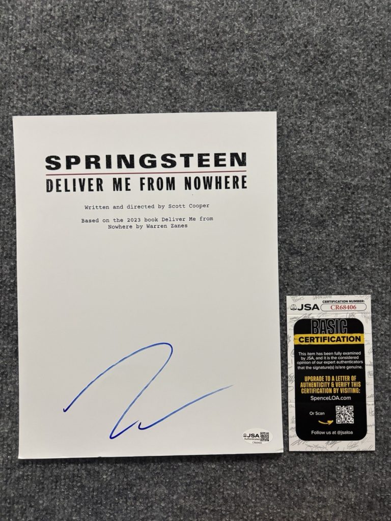 Jeremy Allen White Signed FullScript Springsteen Deliver Me from Nowhere Jsa Coa