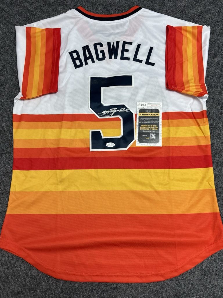 Jeff Bagwell Houston Astros Autographed Signed  Jersey. JSA Coa
