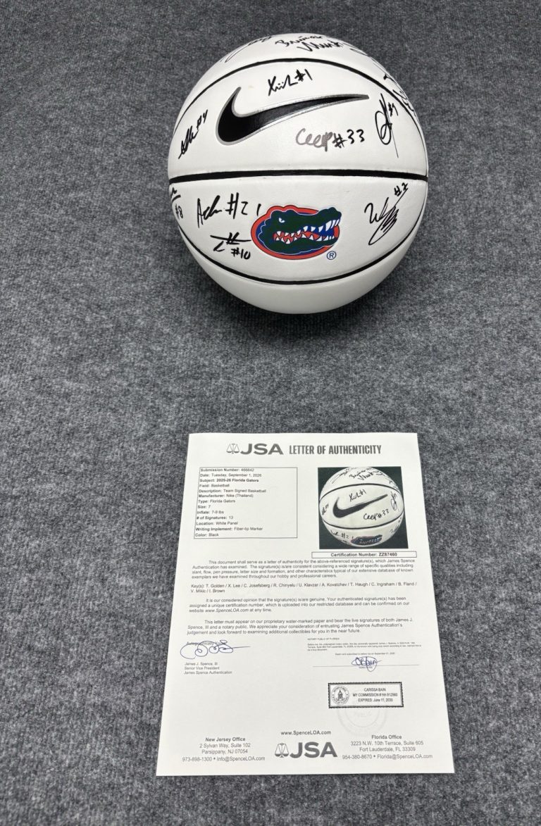 2025/2026 Florida Gators Team Signed Autographed Basketball. JSA Loa. Haugh ++++