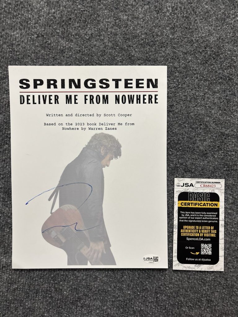 Jeremy Allen White Signed FullScript Springsteen Deliver Me from Nowhere Jsa Coa