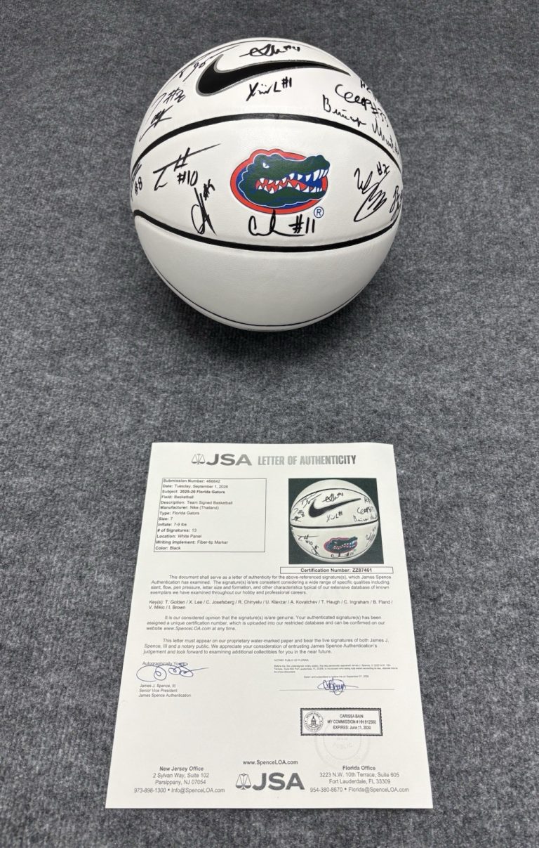 2025/2026 Florida Gators Team Signed Autographed Basketball. JSA Loa. Haugh ++++