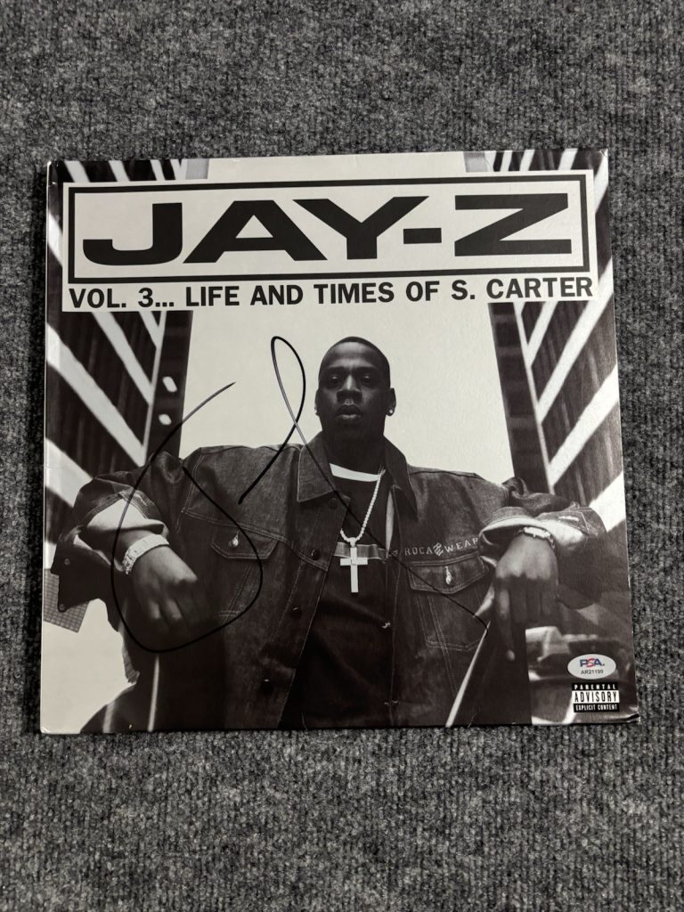 JAY Z SIGNED AUTOGRAPH LIFE AND TIME OF S CARTER VOL 3 VINYL LP 12’ PSA/DNA COA