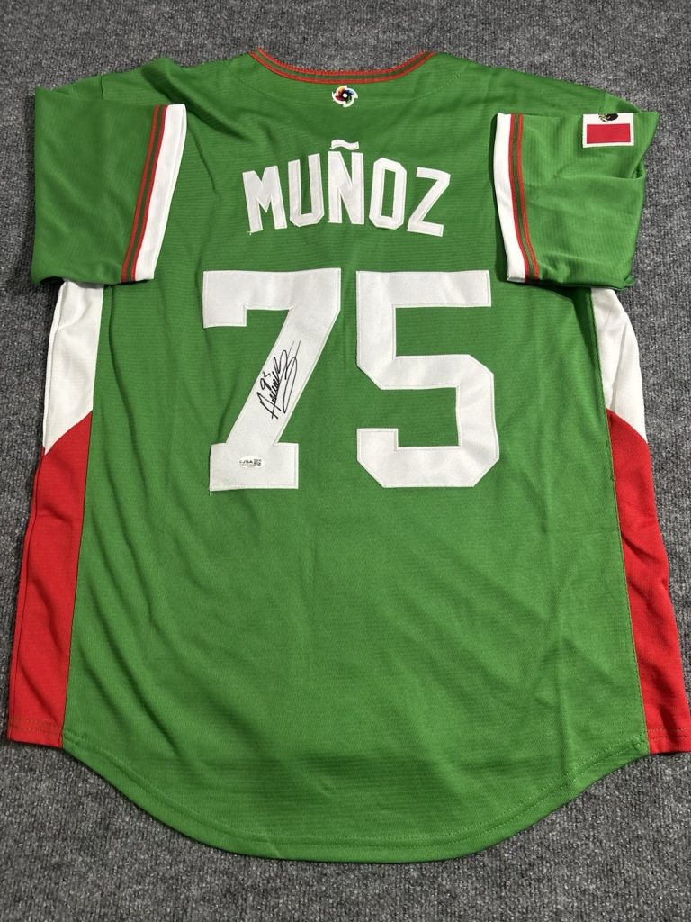 Andres Munoz Signed Autographed Team Mexico WBC Jersey Mariners Jsa Coa