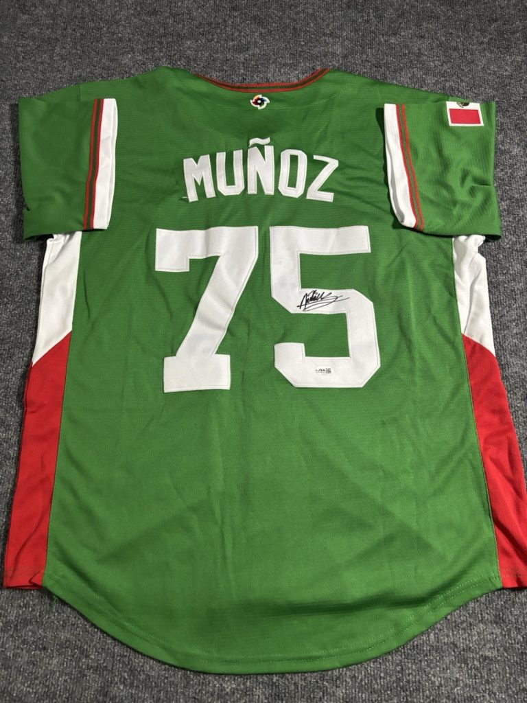 Andres Munoz Signed Autographed Team Mexico WBC Jersey Mariners Jsa Coa
