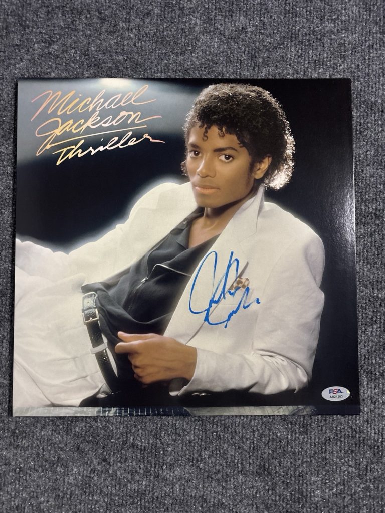 Jaafar Jackson Signed Michael Jackson Thriller Epic Records LP Vinyl Album PSA