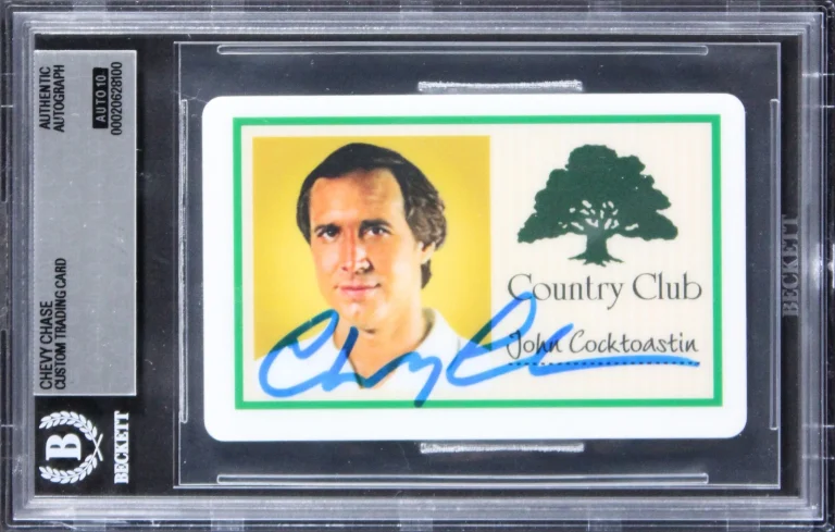 Chevy Chase Fletch Signed Custom Trading Card Auto Grade Gem Mint 10 BAS Slabbed