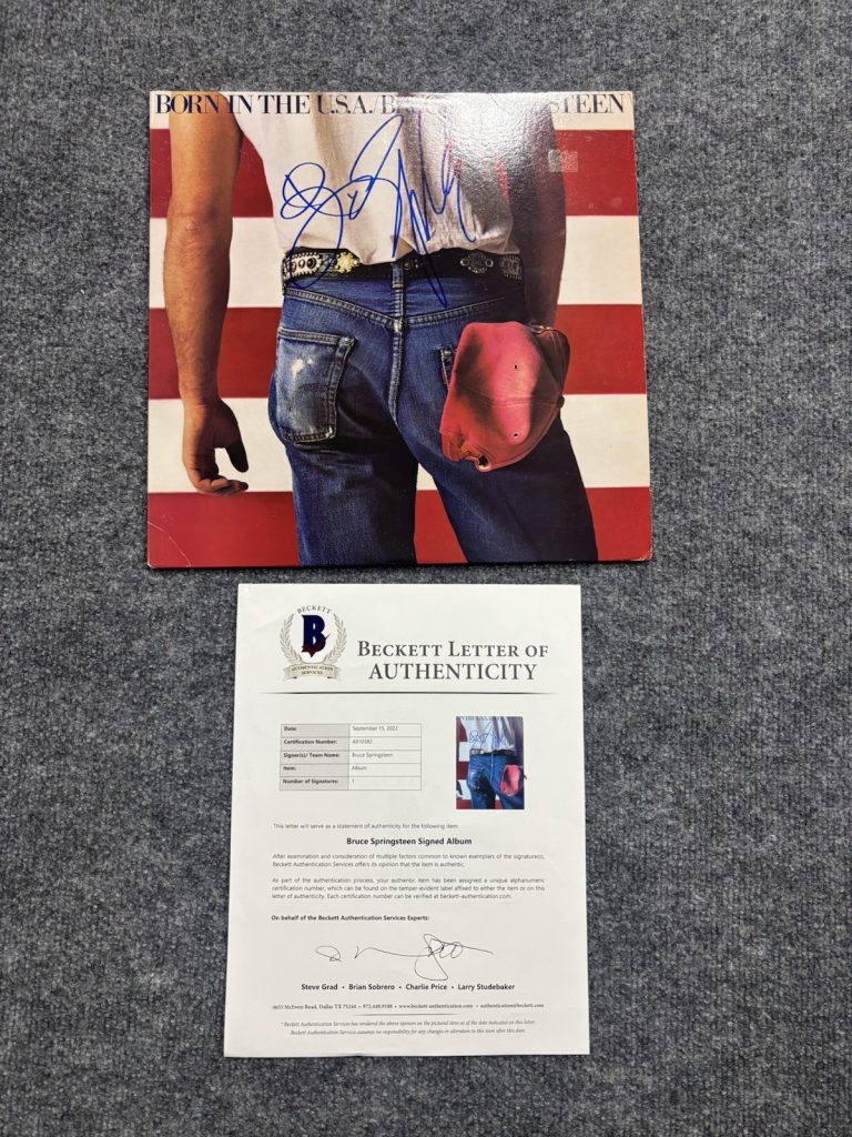 BRUCE SPRINGSTEEN SIGNED 'BORN IN THE USA' RECORD ALBUM LP VINYL 1 BECKETT Loa