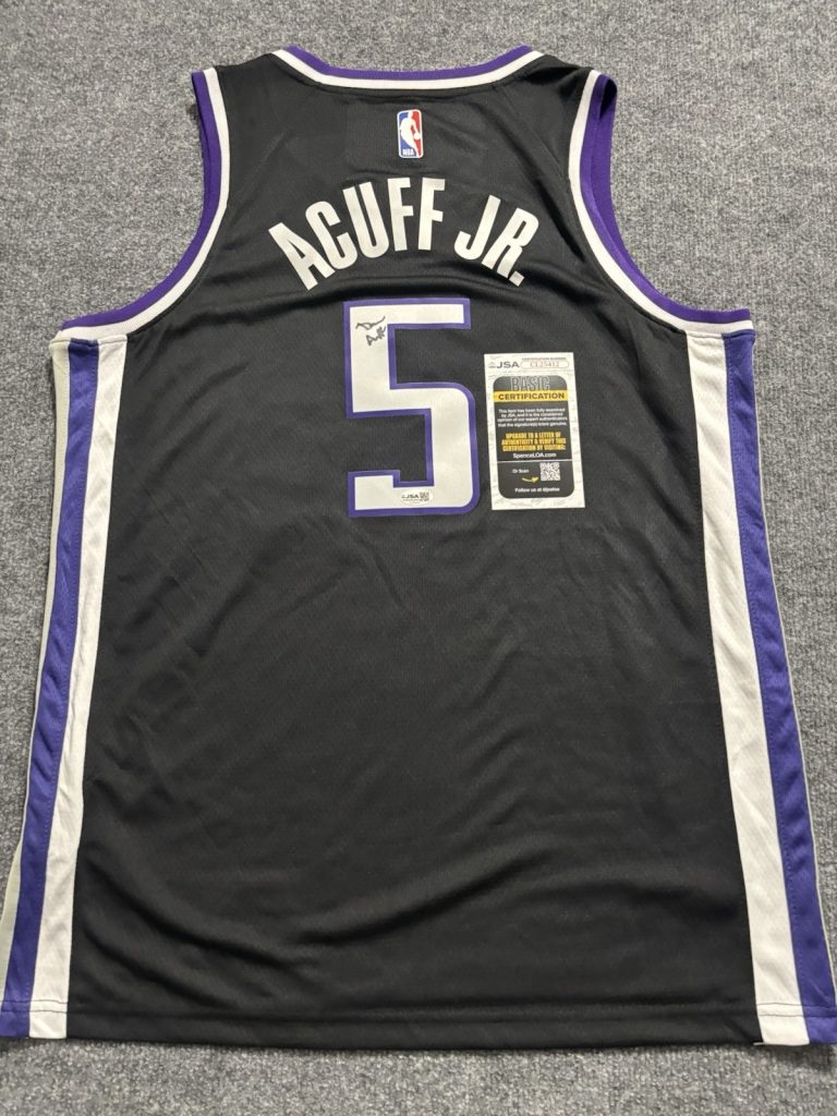 DARIUS ACUFF JR Signed Autographed Sacramento Kings Jersey Arkansas. Jsa Coa