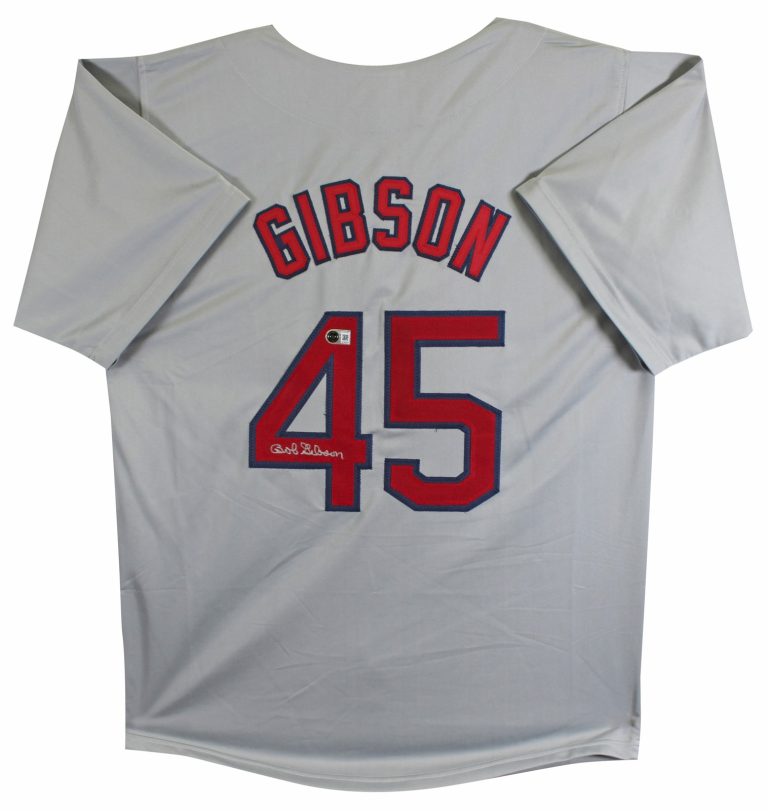 Bob Gibson Authentic Signed Grey Pro Style Jersey Autographed BAS #BY031290