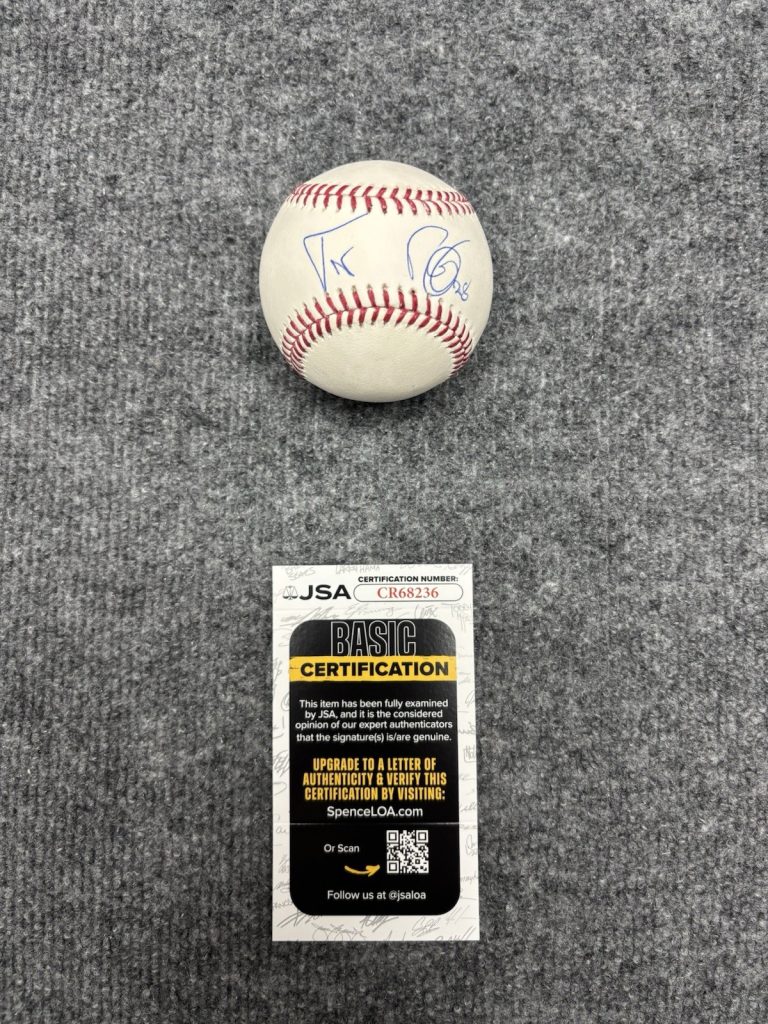 TREVOR ROGERS SIGNED AUTOGRAPHED OFFICIAL MLB BASEBALL JSA COA. Orioles