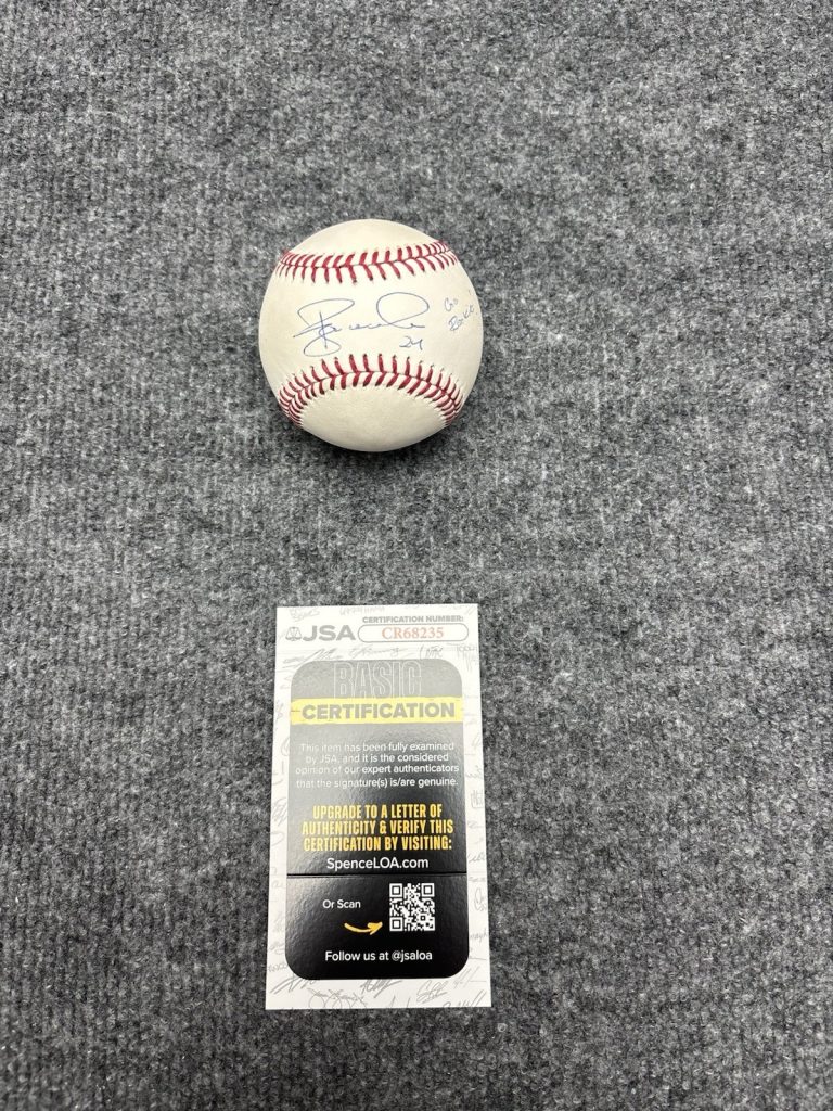 Ryan McMahon Signed Autographed Inscribed Baseball New York Yankees Rockies. JSA