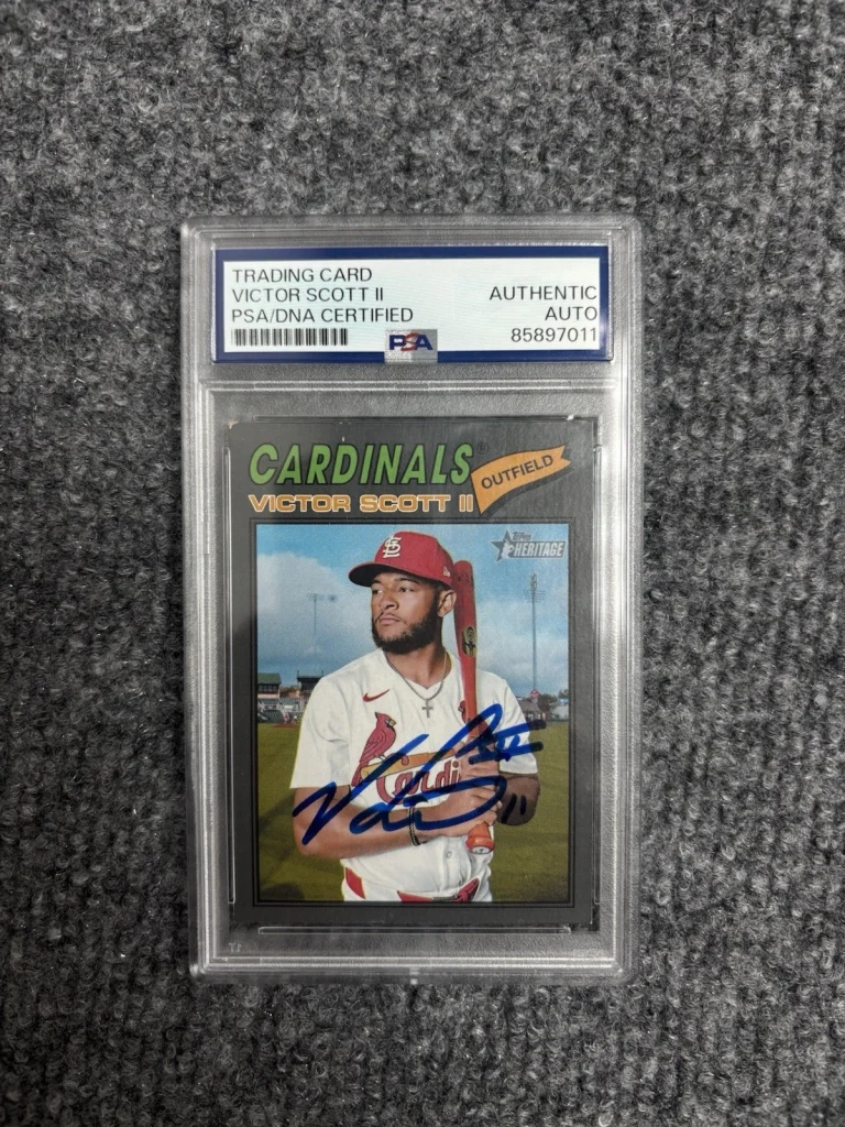 2026 Topps Heritage Victor Scott II Psa Authentic Auto. #318
