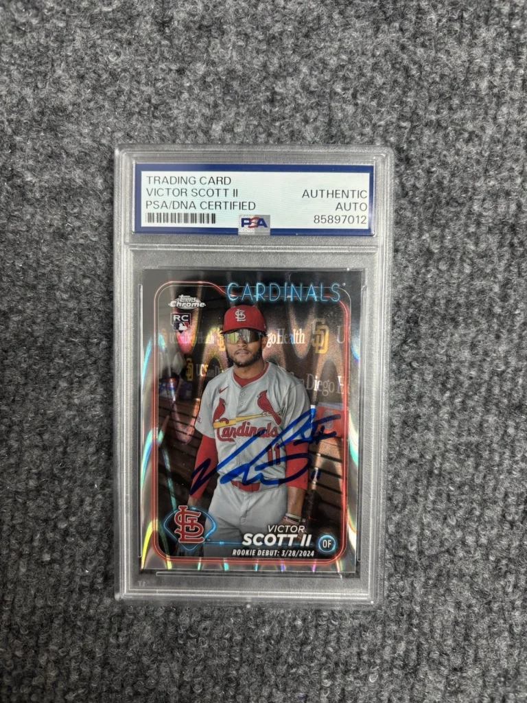 Victor Scott II 2024 Topps Chrome Update Raywave Auto USC55. Psa DNA