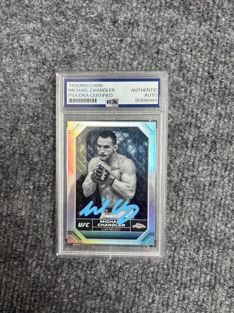 2024 Topps Chrome UFC Michael Chandler Sepia Refractor Auto. #136. Psa DNA