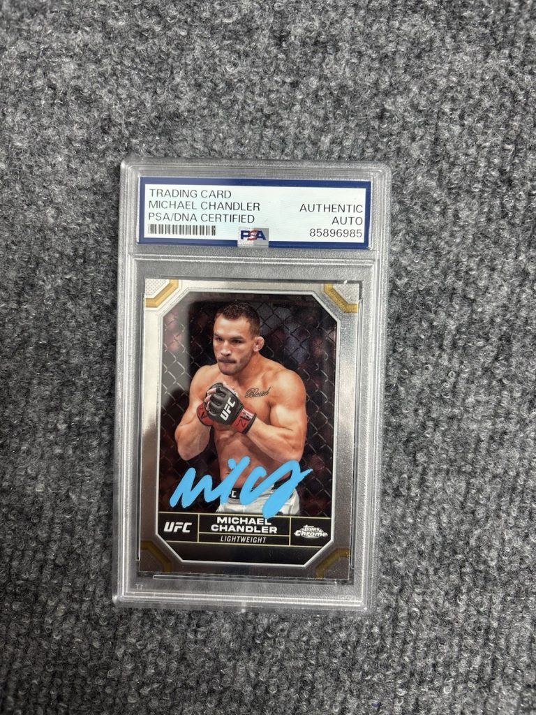 2024 Topps Chrome UFC Michael Chandler  Auto. #136. Psa DNA