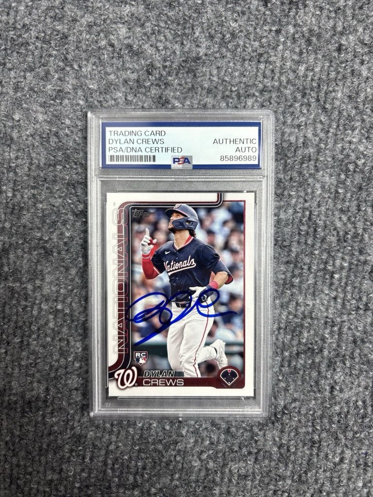 Dylan Crews 2025 Topps Series 1 #74  Signed Rookie RC Auto. Psa DNA