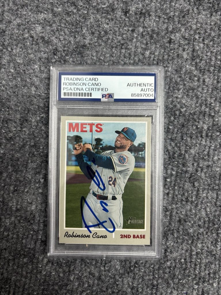 Robinson Cano 2019 Topps Heritage Auto. #323. Psa DNA