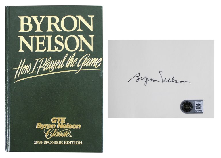 Byron Nelson Signed How I Played the Game Hardcover Book LE BAS #BY103719