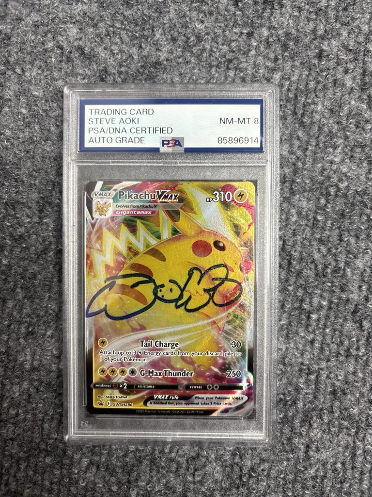 Steve Aoki Autographed Pikachu Pokémon Card PSA/DNA
