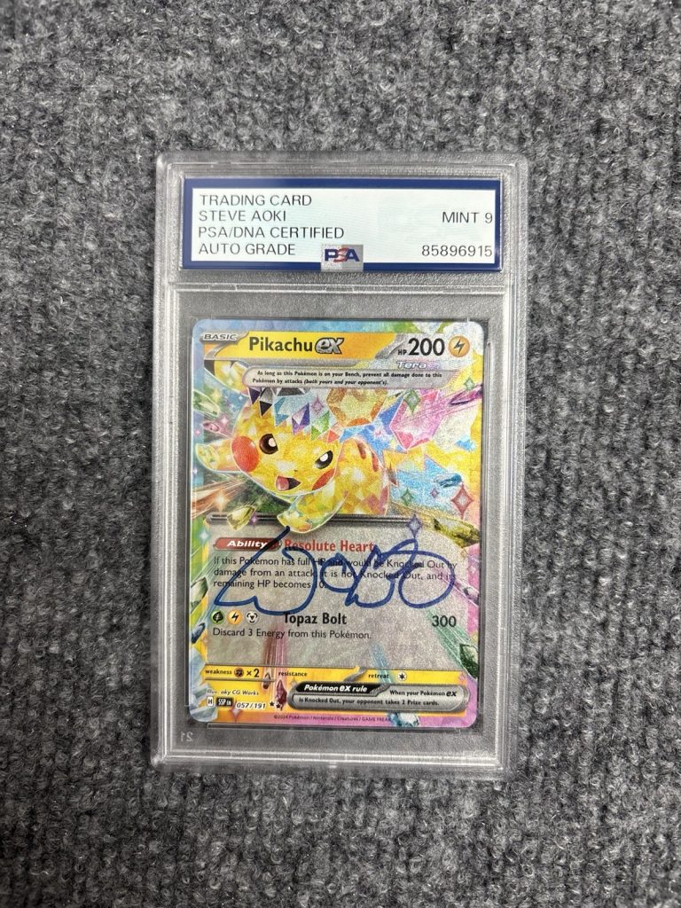 Steve Aoki Autographed Pikachu Pokémon Card PSA/DNA