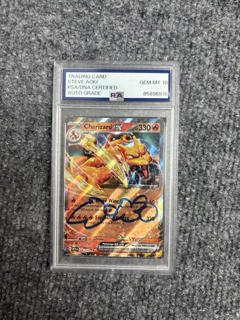 Steve Aoki Autographed Charizard Pokémon Card PSA/DNA