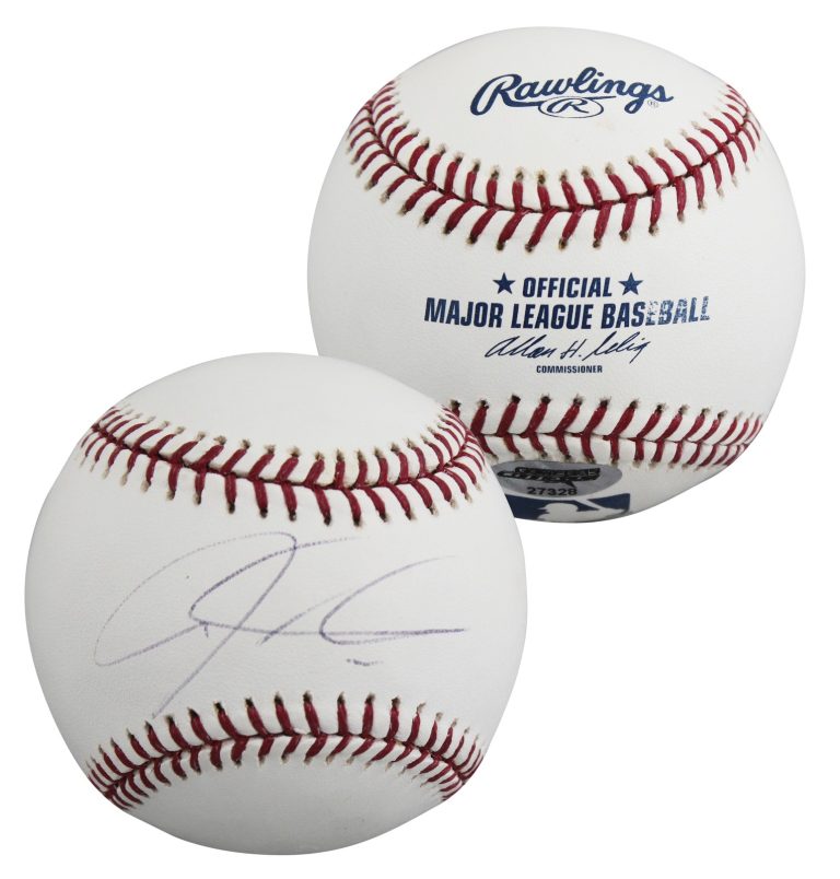 Rangers Josh Hamilton Authentic Signed Allen Selig OML Baseball BAS #BY031102