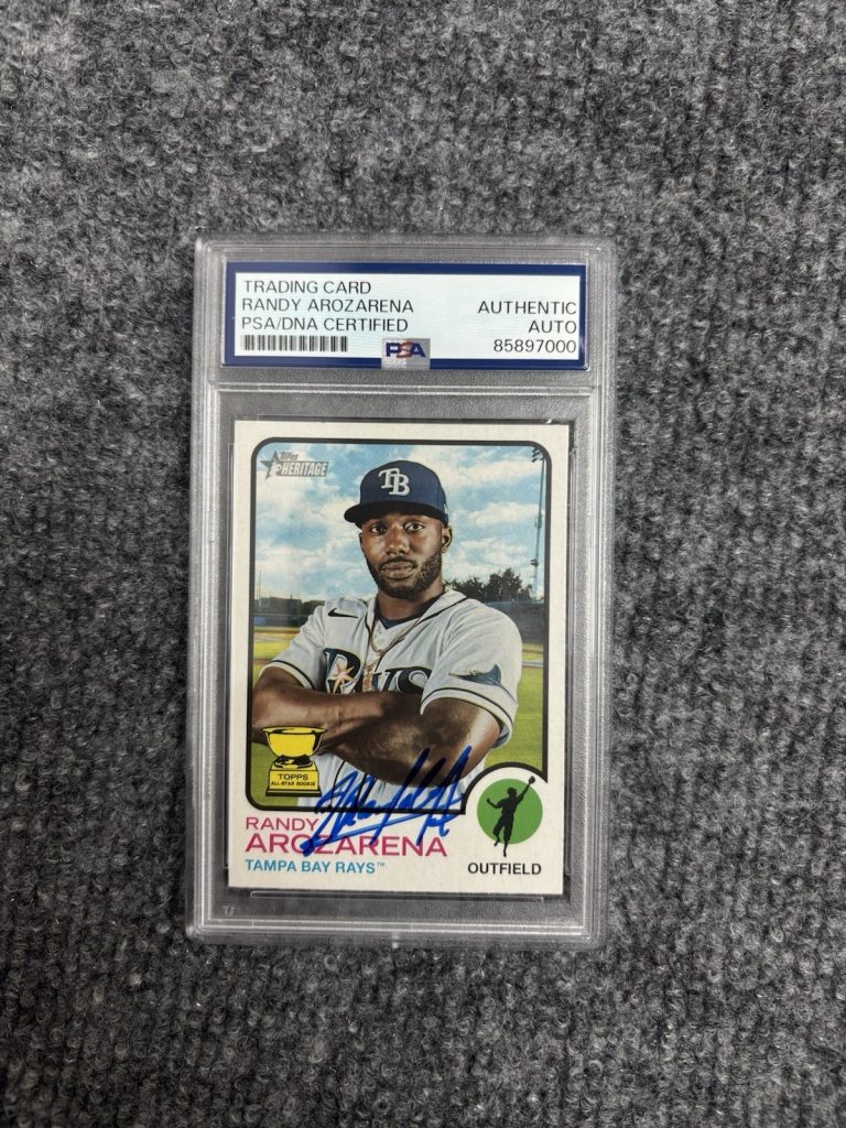 2022 Topps Heritage Randy Arozarena #55. Auto Psa DNA