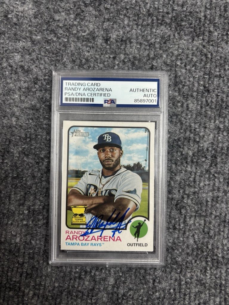 2022 Topps Heritage Randy Arozarena #55. Auto Psa DNA