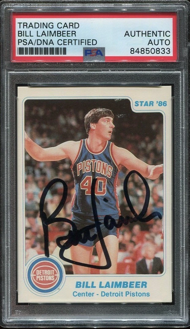 PISTONS BILL LAIMBEER signed autographed 1985-86 STAR CO. CARD PSA/DNA VINTAGE!