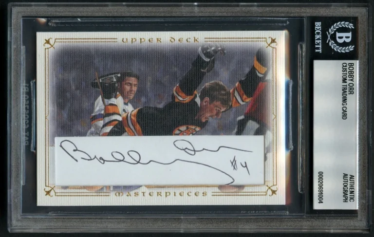 Bobby Orr signed autograph Upper Deck Hockey Custom Cut Card BAS Slabbed