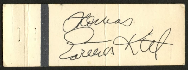 Eaktha Kitt signed autograph Matchbook Cover Singer Songwriter PSA Stickered